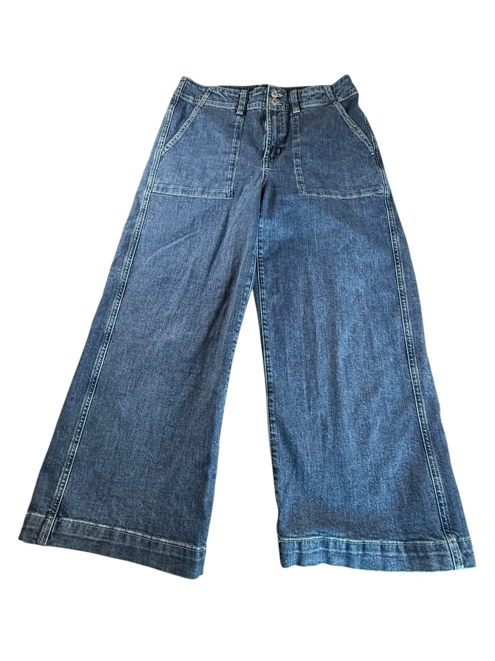 Gap High Rise Wide Leg Crop Jeans 8/29 Short